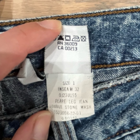 Vintage Calvin Klein Jeans flare leg jean double stone wash size 1 - Picture 5 of 11